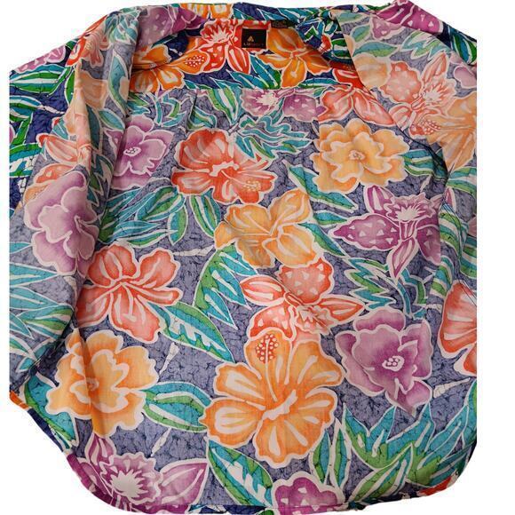 VINTAGE 1980s LIZ CLAIBORNE Shirt Bermuda‎ Shorts SET Modern Size Large Floral - Picture 5 of 15